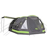 Skandika Kambo Tunnelzelt | Zelt mit Schlafkabine für 4 Personen, eingenähter Zeltboden, 3000 mm, 3 Eingänge, Sonnendach, Vorzelt | Campingzelt, Outdoor, Camping