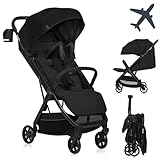 Lionelo Julie Air Buggy bis zu 22 kg von 6 m bis 4 Jahre Für Flugzeug Schwenkräder 360° Federung Einhand-Faltmechanismus Rückenlehnenverstellung Verdeck LSF50+, Leichtgewicht