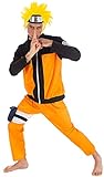 CHAKS Naruto-Kostüm für Kinder, Orange, 11 bis 12 Jahre (152 cm)