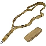 1 Punkt Sling Riemen für Gewehr einstellbare Flexible Schnellspanner EIN Punkt Gewehr Riemen langlebig Riemen mit Metallhaken für Outdoor-Sportarten (Khaki)