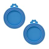 Hundezubehör Auf Rechnung Bestellen für Hunde- Katzenfutter, Universalgröße, passend für kleine, mittelgroße Dosen, 2 Stück Hunde Longieren Zubehör (Blue, One Size)