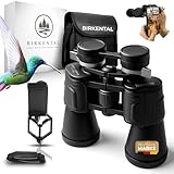 Birkental Fernglas 10x50 mit Dioptrienverstellung – HD Feldstecher, BAK4 Prisma & FMC Objektiv - brillenträgergeeignet – großes Sichtfeld & klare Abbildung für Erwachsene (Schwarz)