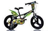 Dinosaurier Kinderfahrrad Dino- Trex Jungenfahrrad | TÜV geprüft | Original | Kinderrad mit Stützrädern - Das Fahrrad als Geschenk für Jungen (16, Zoll)