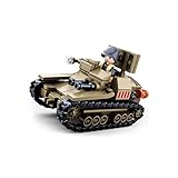 Sluban Klemmbausteine M38-B0709 SL95579, WWII - Leichter Ital. Panzer, Für Kinder ab 4 Jahren, (182 Teile) [B0709], Spielset , Klemmbausteine, Soldaten, mit Spielfigur, Army WWII