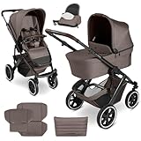 ABC Design Kinderwagen Salsa 5 Air Nature - 2in1 Kombi-Kinderwagen ab Geburt mit Luftreifen, Federung & großer Babywanne