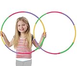 Uoimky Hula Hoop Reifen Kinder, 2 Stück Hoola Hoop Reifen Kinder, 8 Teiliger Abschnitte Abnehmbar und einstellbar Hoola-Reifen für Jungen und Mädchen Fitness für ab 4 Jahre Kinder