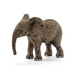 schleich WILD LIFE | Elefantenbaby 14763 | detailgetreue Tierfiguren | Zoo Spielzeug | tolles Geschenk für Jungen und Mädchen | Deko für Geburtstag | Spielfigur ab 3 Jahren | 7 x 4 x 6 cm