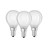 Osram LED Base Classic P Lampe, in Tropfenform mit E14-Sockel, nicht dimmbar, Ersetzt 40 Watt, Matt, Warmweiß - 2700 Kelvin, 3 Stück (1er Pack)