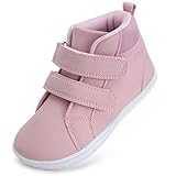 Kinder Barfußschuhe Barfuß Sneaker Hausschuhe Breite Junge Mädchen Wanderschuhe Traillauf Barefoot Shoes Winterschuhe Hight Top (Rosa, 28EU)