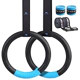 MOCOBO Turnringe Gym Rings, ABS Gymnastikringe, Indoor Outdoor rutschfeste, Trainingsringe, Riemen Klimmzug Trainingsringe, Ringe Turnen für Gym Home Fitness