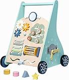 Orifesio Lauflernwagen Holz, Baby Lauflernhilfe, Montessori Spielzeug Multifunktional, Holzspielzeug mit Stauraum für Kinder, Fördert Kreativität & Motorik Baby Walker, Geschenk für Jungen und Mädchen