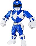 Power Rangers Playskool Heroes Mega Mighties 25 cm große Blauer Ranger Figur, Spielzeuge zum Sammeln, Kinder ab 3 Jahren