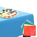BRAMBLE - 5 Tischdecken zum Basteln & Malen, Kinderspielmatte 150x150cm - Kunststofftuch wasserdicht, leicht zu reinigen, Schmutzfangdecke