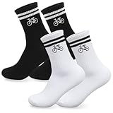 HUKUMA Rennrad Socken,35-46 Fahrradsocken Herren,Fahrrad Geschenk für Herren Damen,Rennrad Zubehör,Fahrradfahrer Tennissocken Accessoires,Lustiges Geschenk für Geburtstag Männer und Frauen