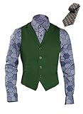 KoleGoe Herren Dark Knight Clown Kostüm, Hemd, Weste, Krawatte, Dark Knight Cosplay Outfit Anzug, Weste und Hemd, X-Large