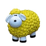 Geschenkestadl Dekofigur Schaf in gelb Bunte Schafe Tier Figuren für Haus und Garten