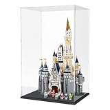 Nynelly 79 cm hohe Acryl-Vitrine für Lego Disney Castle 71040 für Lego Vitrine für Modelle Figuren Puppen zusammenbauen staubdicht verdickte klare Vitrine Vitrine Vitrine (Schwarz)