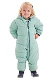 first instinct by killtec FIOW 32 MNS ONPC Overall/Schneeanzug in Daunenoptik mit Kapuze, stahlmint, 98-104