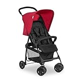 hauck Buggy Sport, Ultra Leicht - nur 5,9 kg, für Kinder bis 15 kg, Klein Zusammenklappbar, Reisebuggy mit Liegefunktion, Extra Großer Korb bis 3 kg (Red)