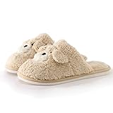 Bär Hausschuhe Unisex Flauschig Damen Herren Plüsch Tiere Pantoffeln Süßer Cartoon Hauspantoffeln Winter Kuschelige Warme Puschen Schuhe Indoor Schlappen Mädchen Frauen Home Slippers