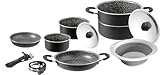 BRUNNER 0806095N Camping-Kochgeschirr aus Aluminium, Piraten-Set 9+1 ø 24 cm