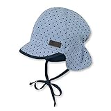 Sterntaler Baby - Jungen Schirmmütze mit Nackenschutz Sonnenhut, Blau (Himmel 325), 49 EU