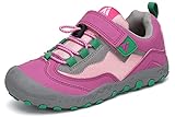 Mishansha Wanderschuhe Kinder Sports Sneaker Mädchen Laufschuhe Leicht Turnschuhe Outdoor Trekkingschuhe Pink 38