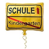Oblique Unique® Kindergarten/Schule Ortsschild Folien Luftballon Hänge Deko für Einschulung Schuleinführung Schulanfang Schulstart Schule Ballon