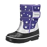 unilarinna Kinder Stiefel Schneestiefel Mädchen Jungen Outdoor Stiefel Wasserdichte rutschfeste warme Stiefel Baumwolle Schneestiefel Kinder Schuhe mit Samt Schneestiefel Mode Schuhe Schneestiefel