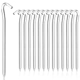 Robuste Zeltheringe für Outdoor-Aktivitäten:Packung mit 14，18 cm langen Zeltheringen, Metallhaken, Aluminiumheringe für harte Böden, ideal für Garten, Camping, Angeln und Zelte，heringe erdnägel stabil