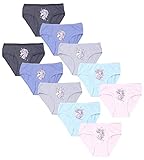 TupTam Mädchen Slips mit Aufdruck 10er Pack, Farbe: Einhorn Blau Graphite Grau Rosa, Größe: 116-122