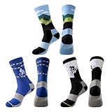 Jeasona 3 Parre Rennrad Socken Herren 43-46 Fahrrad Zubehör Fahrradzubehör Männer Rennrad Zubehör Mtb Fahrrad Geschenke Gadget Mountainbike Fahrradsocken für Biker Radfahrer Fahrradfahrer