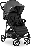 hauck Rapid 4, Grau - Kinderbuggy mit Liegefunktion für Babys ab Geburt bis 22 kg - Klein Zusammenklappbar - Höhenverstellbarer Schieber - Pannensichere Kunststoff Räder