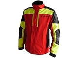 Sägenspezi Forstjacke S1 Ultra Größe L rot/neon gelb schmutz- und wasserabweisend wetterfest winddicht atmungsaktiv
