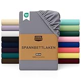 Utopia Bedding - Spannbettlaken 90x200cm - Grau - Gebürstete Polyester-Mikrofaser Spannbetttuch - 35 cm Tiefe Tasche