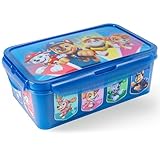 p:os Paw Patrol Brotdose Kinder mit Fächern - Auslaufsichere Bento Box Kinder für Kindergarten und Schule - Für Jungen, Blau