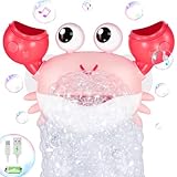 Gigilli Crab Baby Badespielzeug, Wiederaufladbare Badewanne Bubble Machine Automatische Dusche Badewanne Bubble Maker mit Musik Badespielzeug für Kinder 6-12 12-18 Monate 1-3 4-8 Jungen