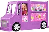 Barbie Fresh 'n' Fun Food Truck, lila Barbie Food Truck mit 30+ Barbie Zubehörteilen, ohne Barbie Puppen, Geschenk für Kinder ab 3 Jahre,GMW07