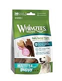 WHIMZEES Puppy Stix, Kauknochen für große Welpen, Hundesnack zur Zahnpflege, Größe M/L, 14 Stück, ohne Zuckerzusatz, getreidefrei, natürlich, fettarm