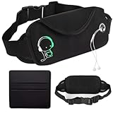 Bauchtasche Kinder, 2er Set Bauchtasche Schwarz, Kleine Kreditkartentasche Und Sportliche Gürteltasche, Vielseitig Langlebig Gürteltasche Kinder, Joggen Fanny Pack Damen Herren Für Reisen Sport Alltag