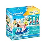 PLAYMOBIL Family Fun 70112 Badegast mit Schwimmreifen, Schwimmfähig, Ab 4 Jahren