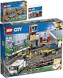 Lego City 3er Set: 60198 Güterzug, 60205 Schienen & 30361 Feuerwehr Buggy