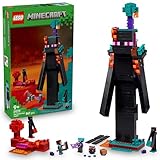 LEGO Minecraft 2in1 Der Enderman-Turm - Modulares Gaming Spielzeug - Lässt Sich in 2 Festungen umbauen - Mit 4 Minifiguren zum Sammeln - Gamer Geschenk für Jungen und Mädchen ab 9 Jahren - 21279