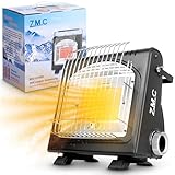 Z.M.C 2-in-1 Tragbare Gasheizung und Gaskocher, Camping Heizung multifunktionale Keramikheizung 1,7 kW, Gasheizer für Outdoor und Terrasse, Garten & Balkon, mobile Heizstrahler mit Piezozündung