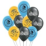 Ovanda 12 Stück Fahrrad Luftballons,Radfahren Party Deko,Fahrradgeburtstagsdekorationen für Kinder und Jugendliche,Cycling Luftballon,Bike Ballon,Fahrrad Thema Party Dekorationen,für Junge Bike Partys