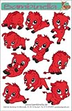 Bambinellas Stickerparade - 10 Sticker - Motiv: Wildschwein - Made in eigener Werkstatt in Germany