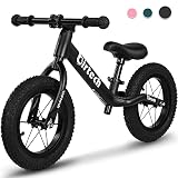 Hello-5ive 12 Zoll Laufrad für 3, 4, 5, 6 Jahre alte Jungen und Mädchen, leichtes Nylonrahmen, Kleinkind-Trainingsrad, ohne Pedalräder für Kinder mit verstellbarem Sitz und Luftreifen