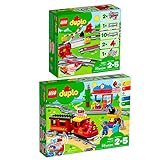 Lego Duplo 2er Set 10882 10874 Eisenbahn Schienen + Dampfeisenbahn