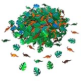 Oblique Unique® Monstera Blätter Dino Konfetti Mix 180 Stk. für Geburtstag Kindergeburtstag Feier Sommer Hawaii Party Tisch Deko Streudeko zum Basteln