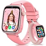 BANLVS Smartwatch Kinder mit SIM Karte, Kinder-Smartwatch mit IP68 Wasserdicht, Schulmodus, 1,83' Bildschirm, Schrittzähler Kinderuhr Mädchen Jungen, Rosa